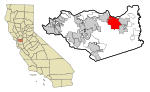 Contra Costa County California Incorporated and Unincorporated areas Antioch Highlighted